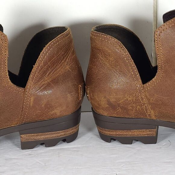 Sorel Women's Lolla II US 8,5 Brown Leather Cut-Out Ankle Booties Boots - Picture 10 of 16